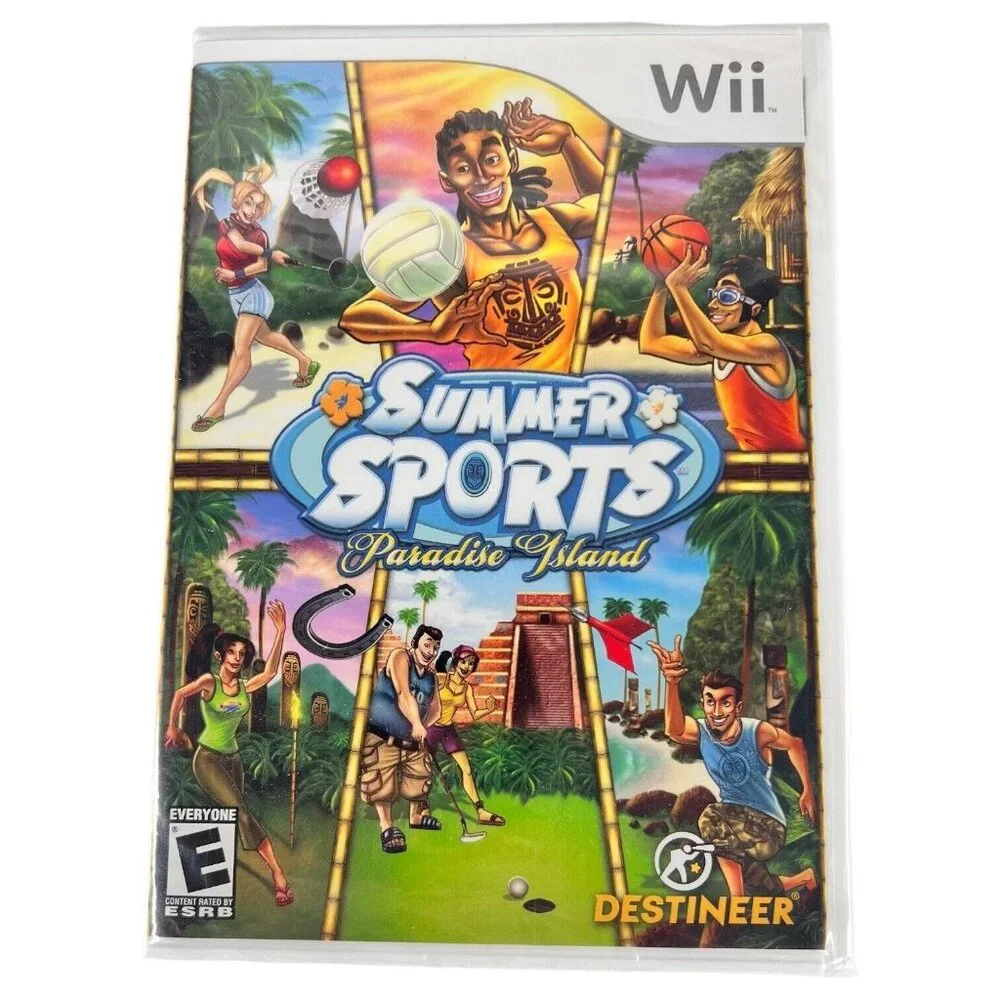 Nintendo Wii Game Summer Sports Paradise Island 2007 New Sealed 7‎ Games